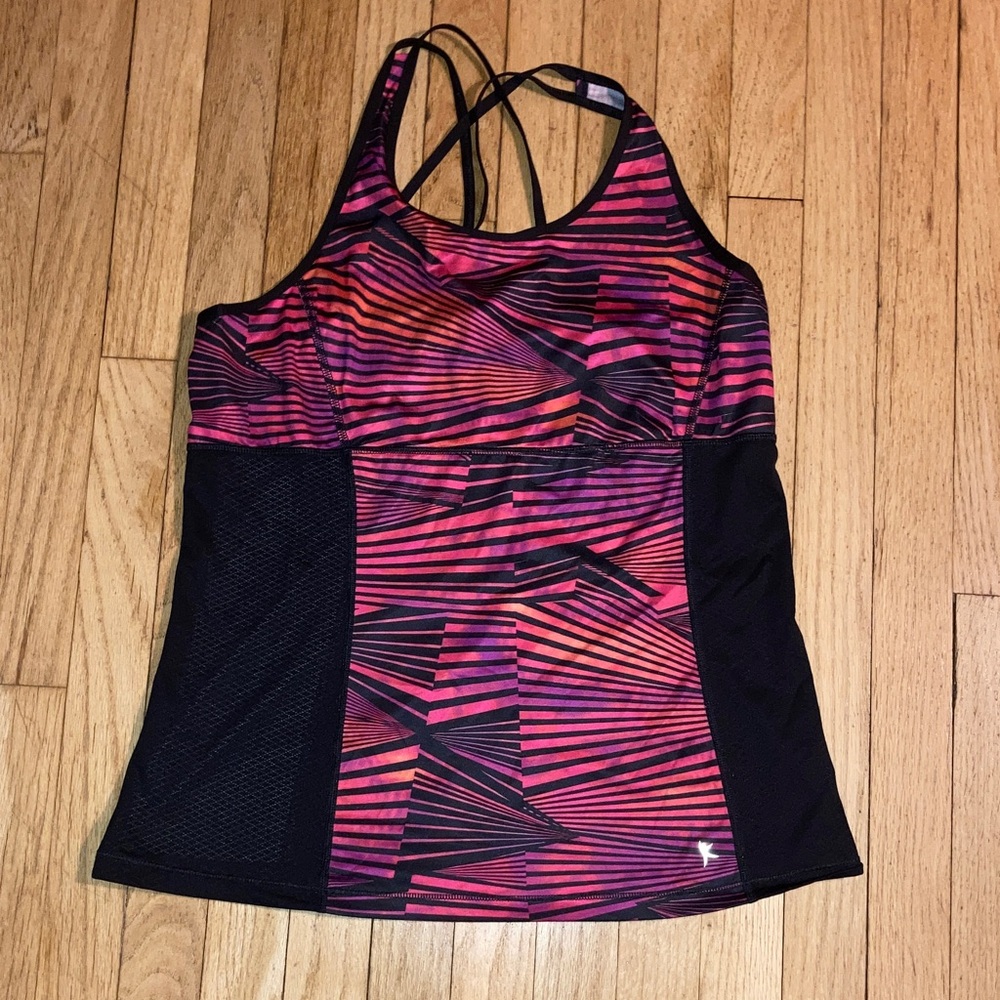 NWOT….Danskin Now Pink and Black Tank Top